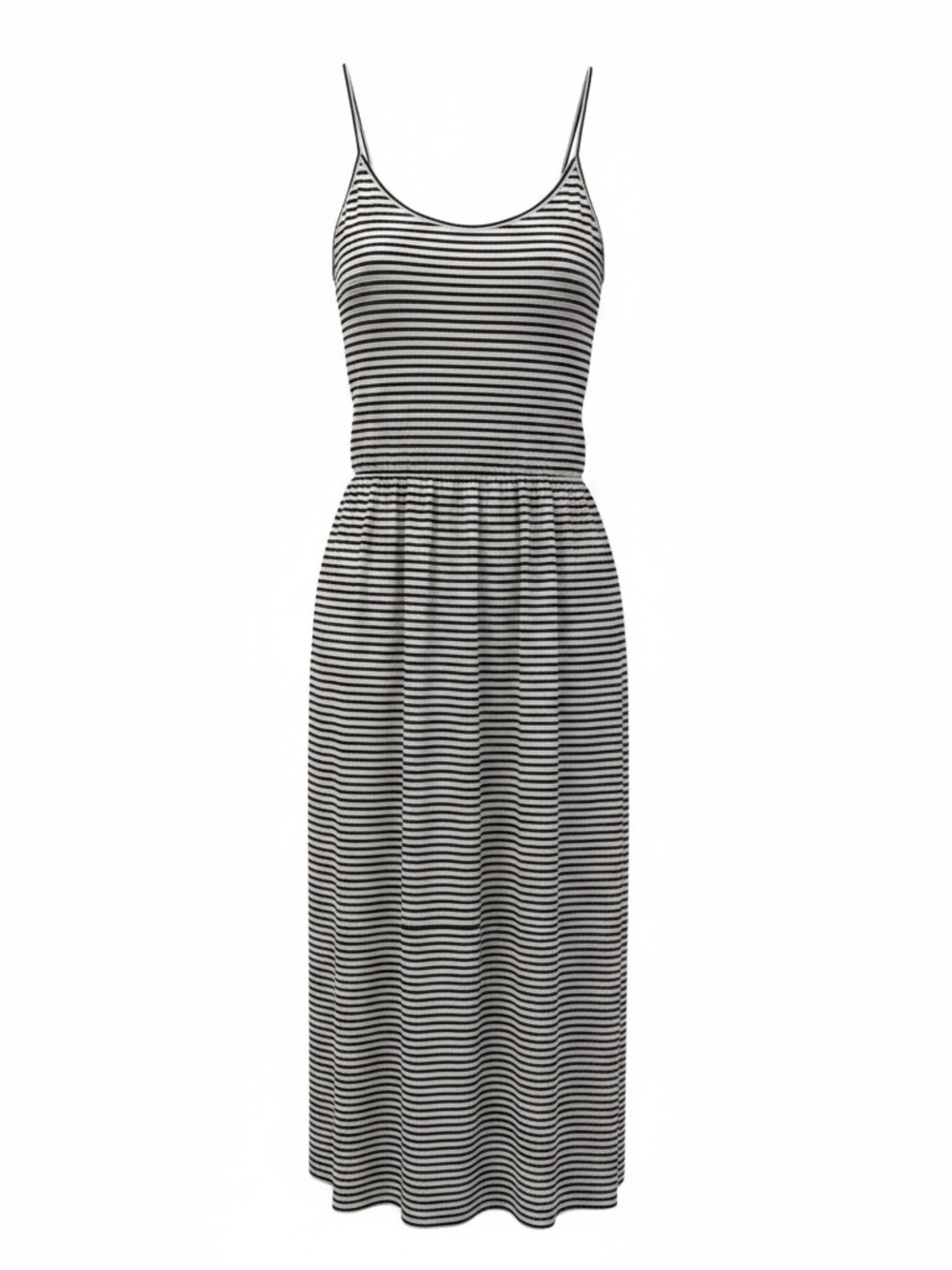 Rachel Roy Striped Black & White Sleeveless Midi Dress